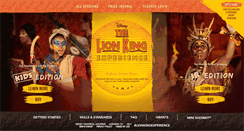 Desktop Screenshot of lionkingexperience.com